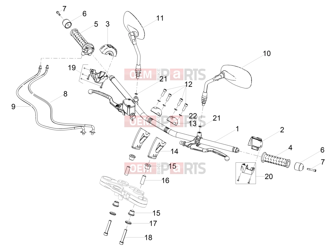 MOTOGUZZI V9 Bobber 850 ABS Handlebar - Controls » Handlebar - Controls