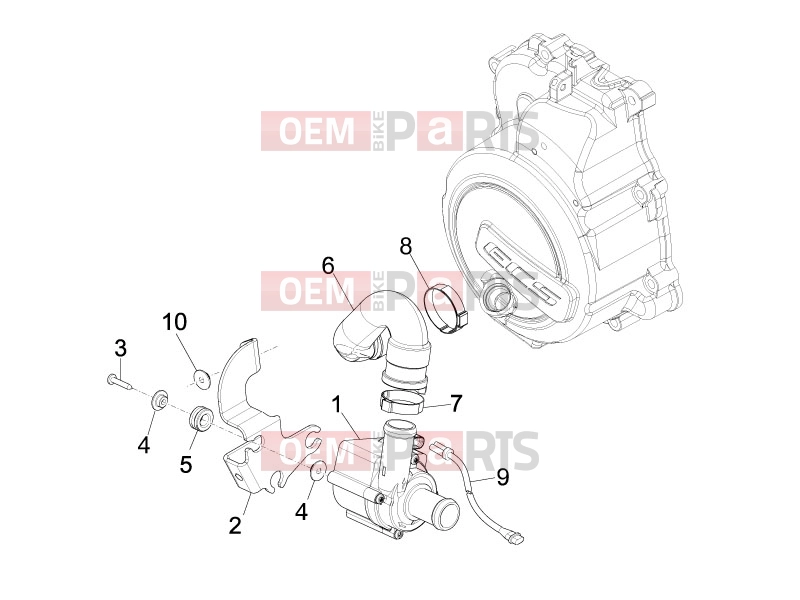 PIAGGIO MP3 125 ie 2008-2011 (EMEA) Engine » Cooler pump
