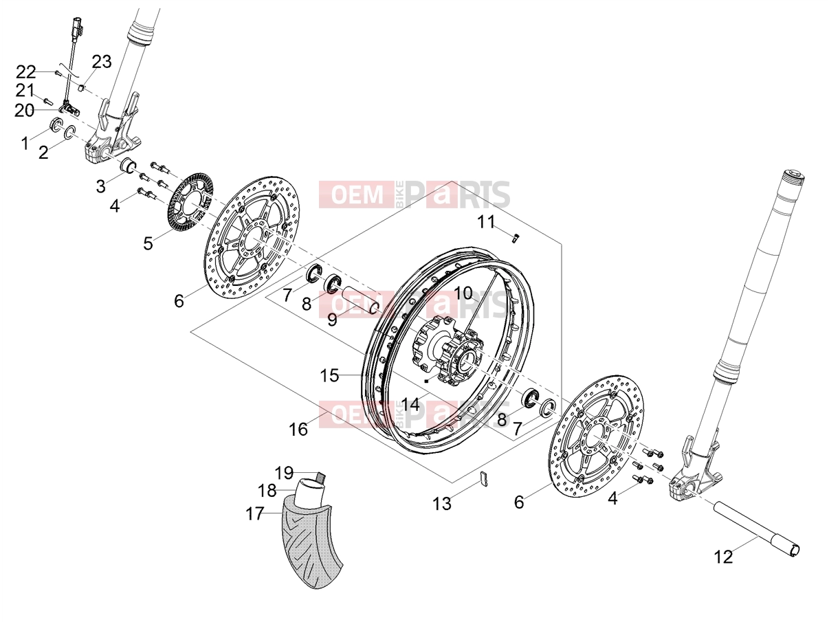 MOTOGUZZI V 85 TT e4 ABS 2019 (EMEA) Wheels » Front wheel
