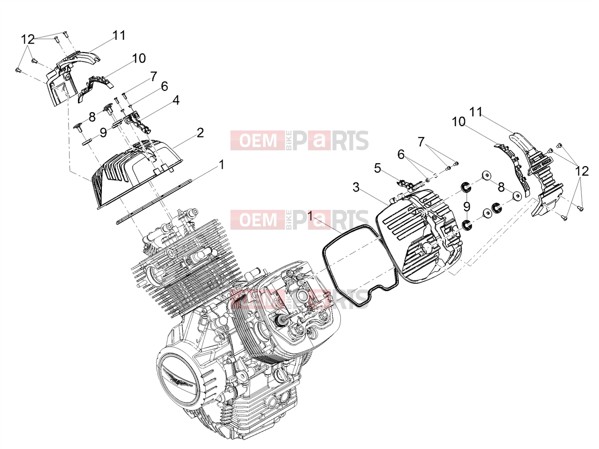 MOTOGUZZI V 85 TT e4 ABS 2019 (EMEA) Engine » Head cover