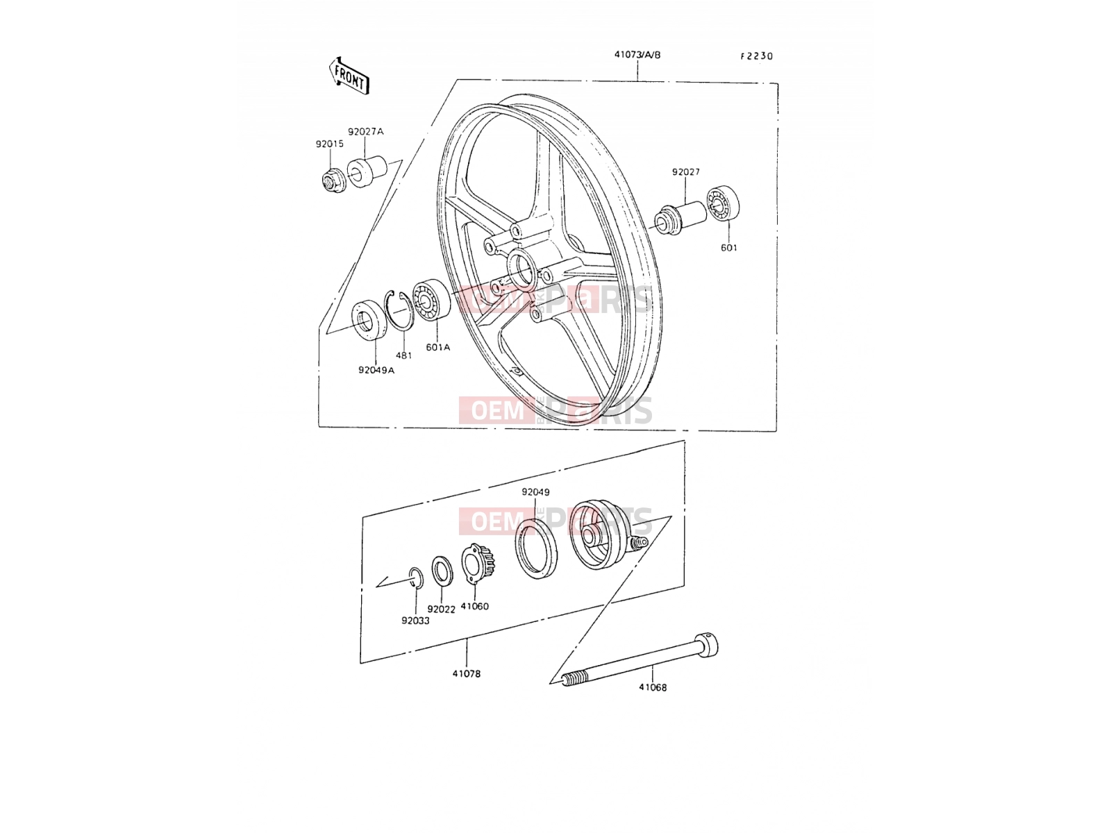 KAWASAKI 1989 Front Hub