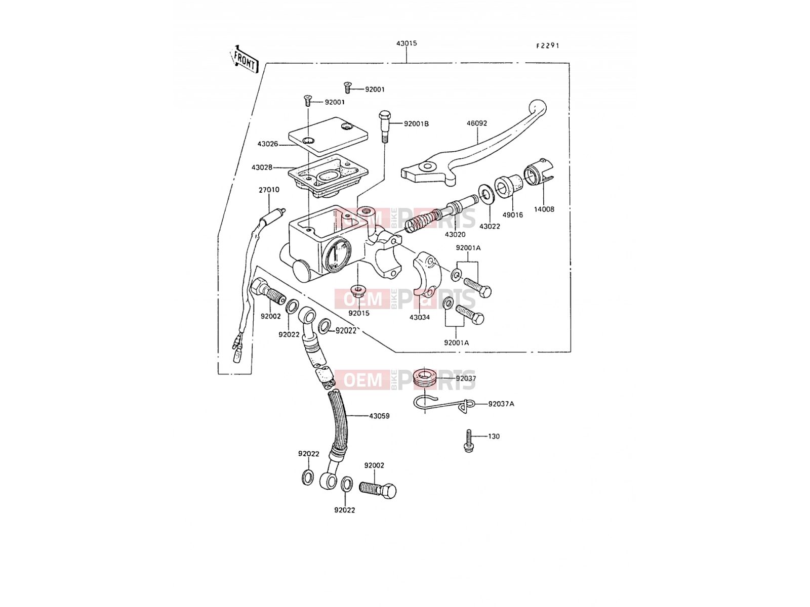 KAWASAKI 1989 Front Master Cylinder