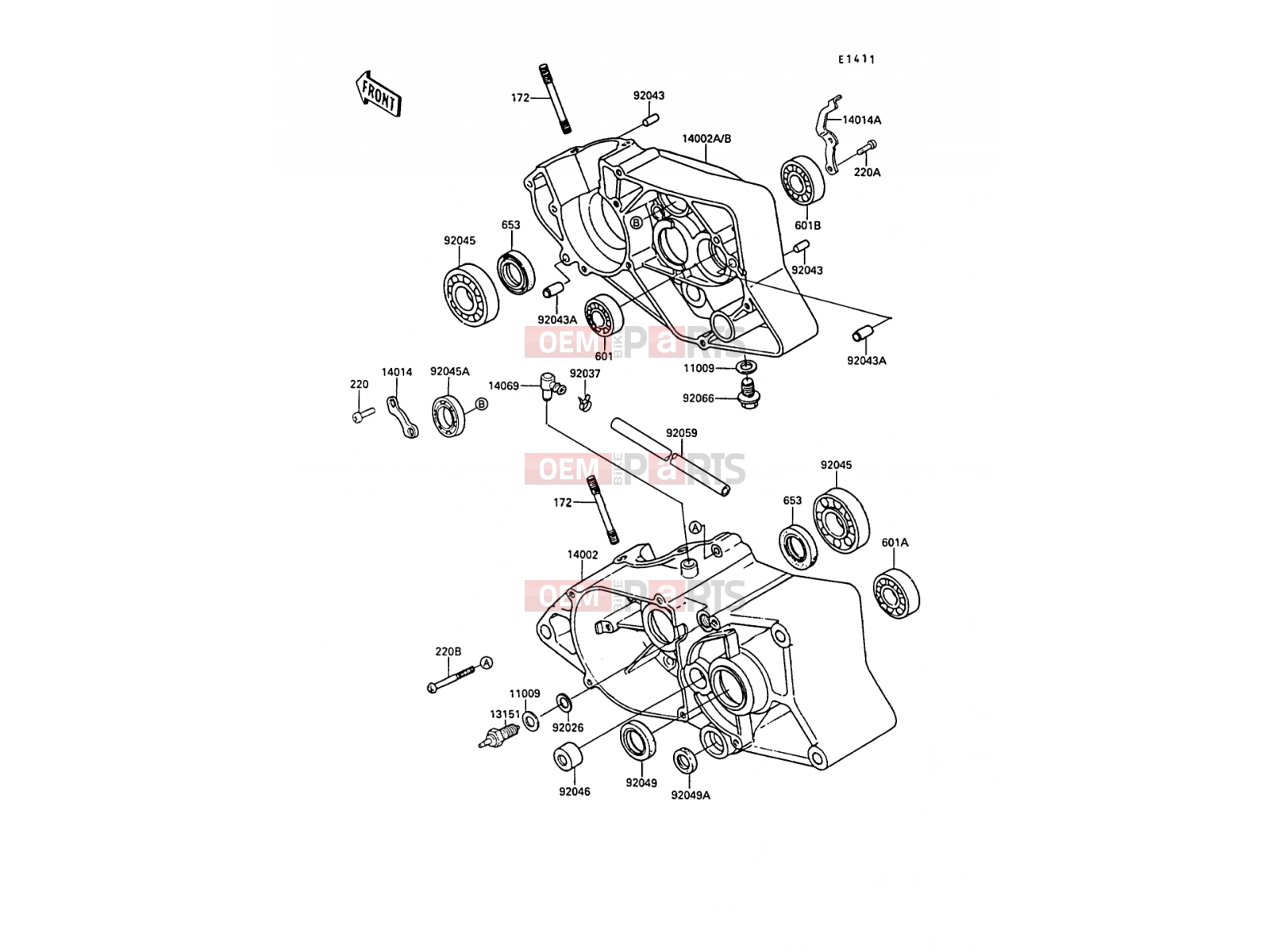 KAWASAKI 1990 Crankcase