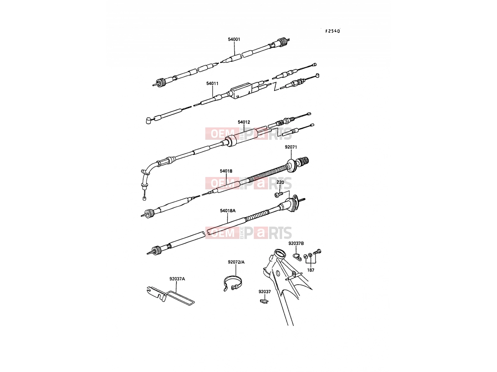 KAWASAKI 1990 Cable