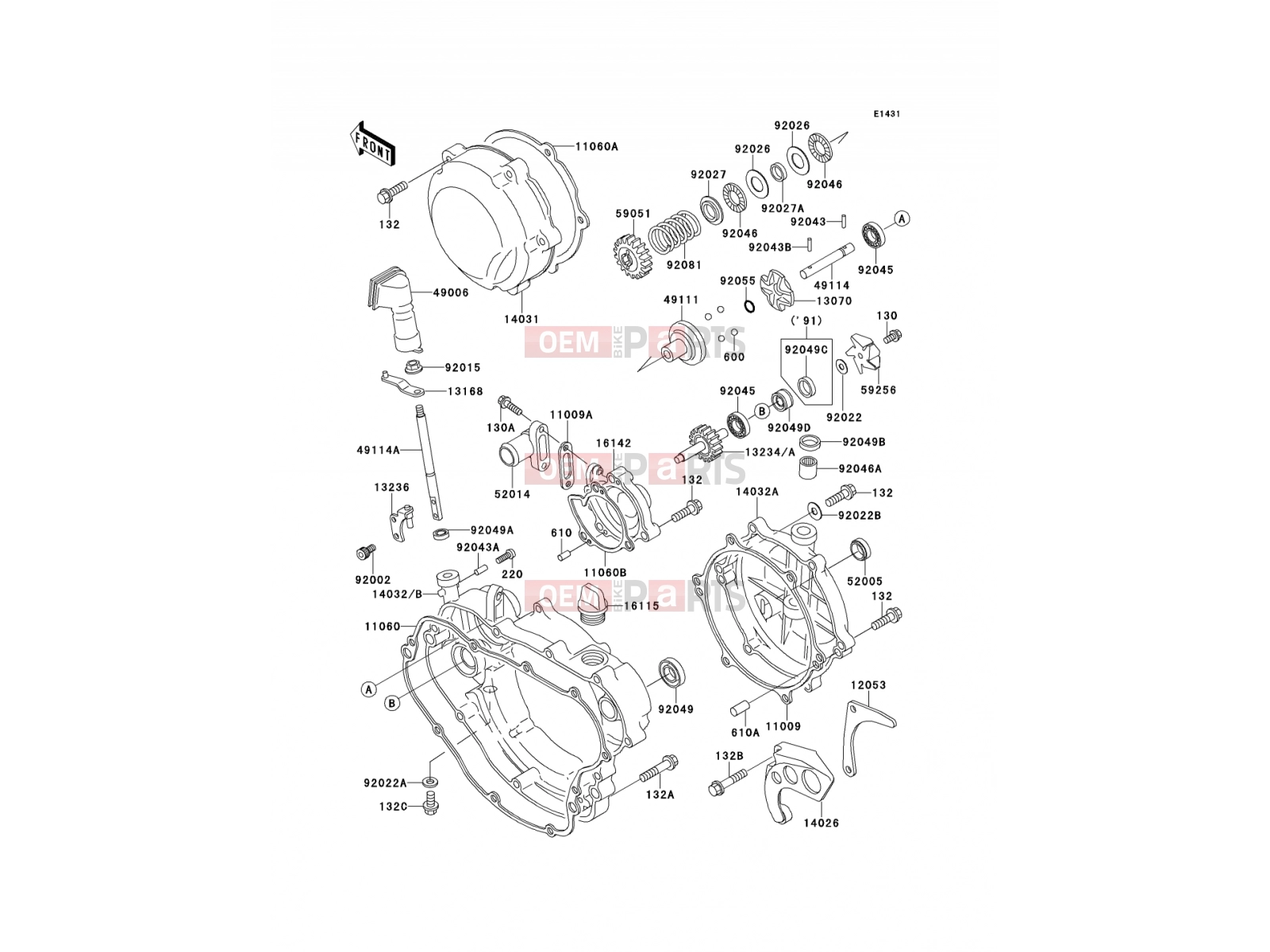 KAWASAKI 1990 Engine Cover