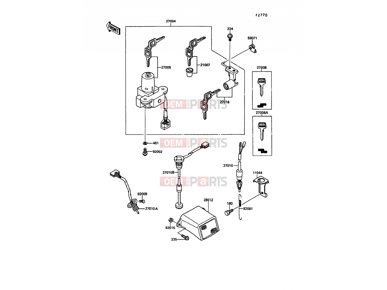 KAWASAKI 1990 Ignition Switch