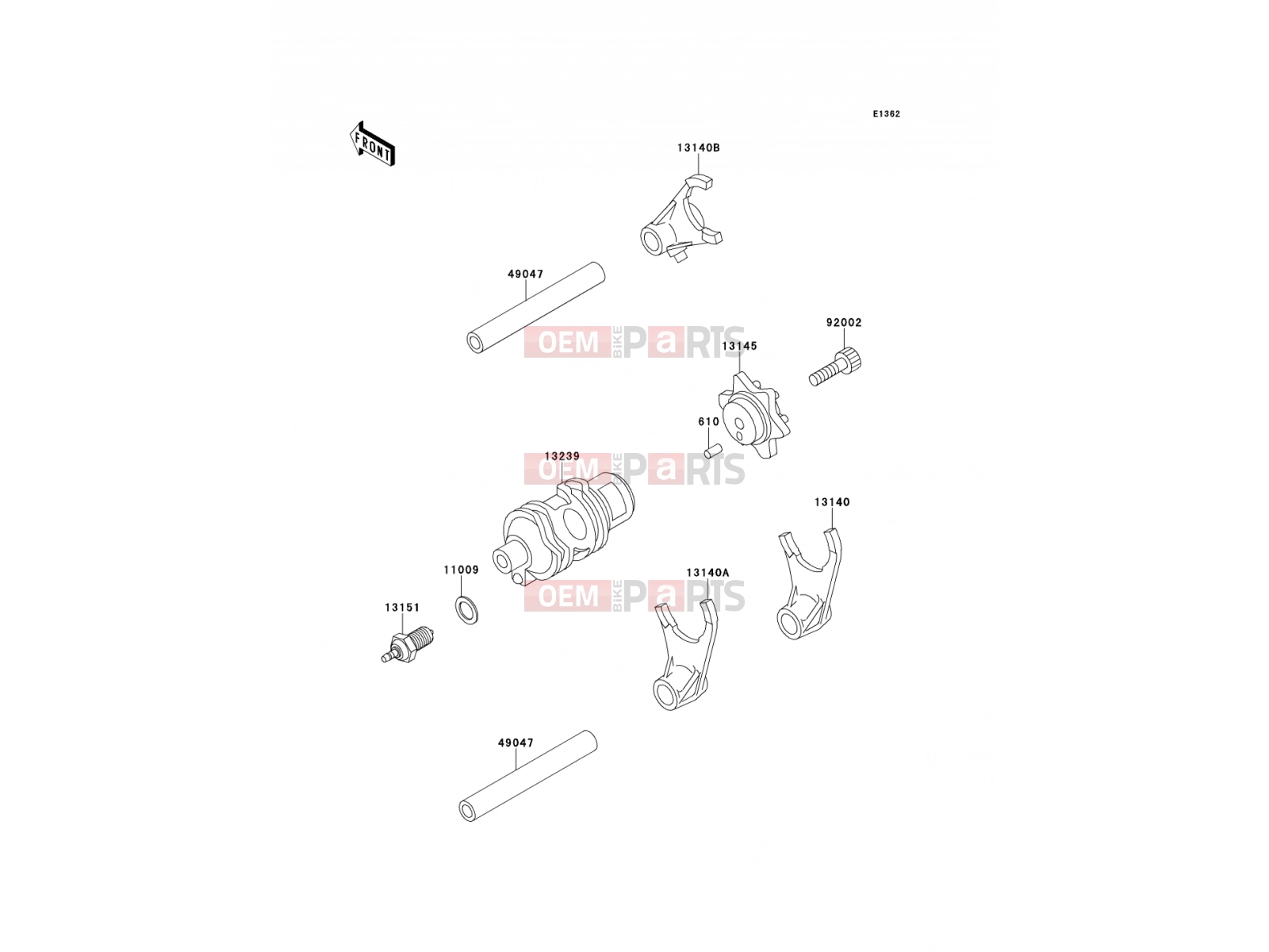 KAWASAKI 1990 Change Drum/Shift Fork