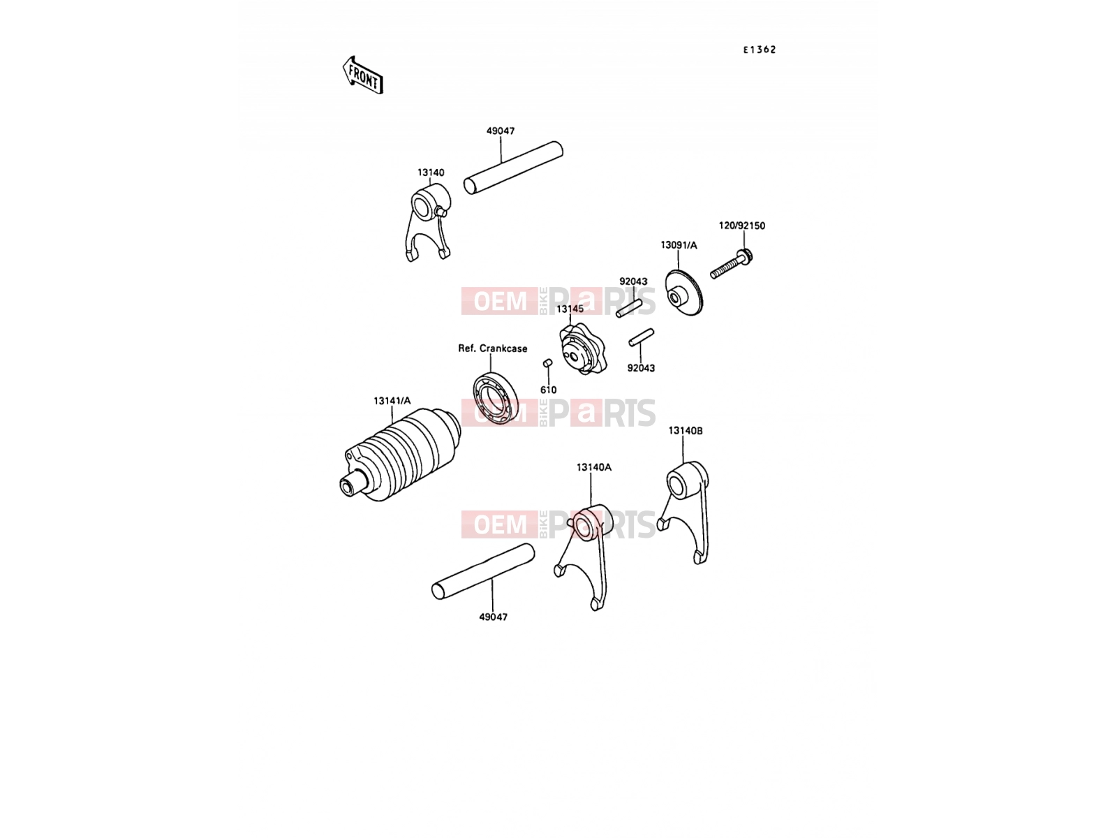 KAWASAKI 1991 Change Drum/Shift Fork