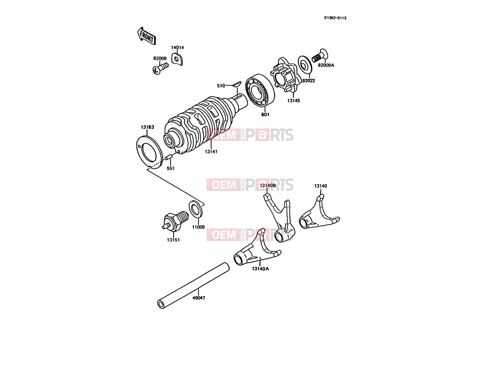 KAWASAKI 1991 Change Drum/Shift Fork