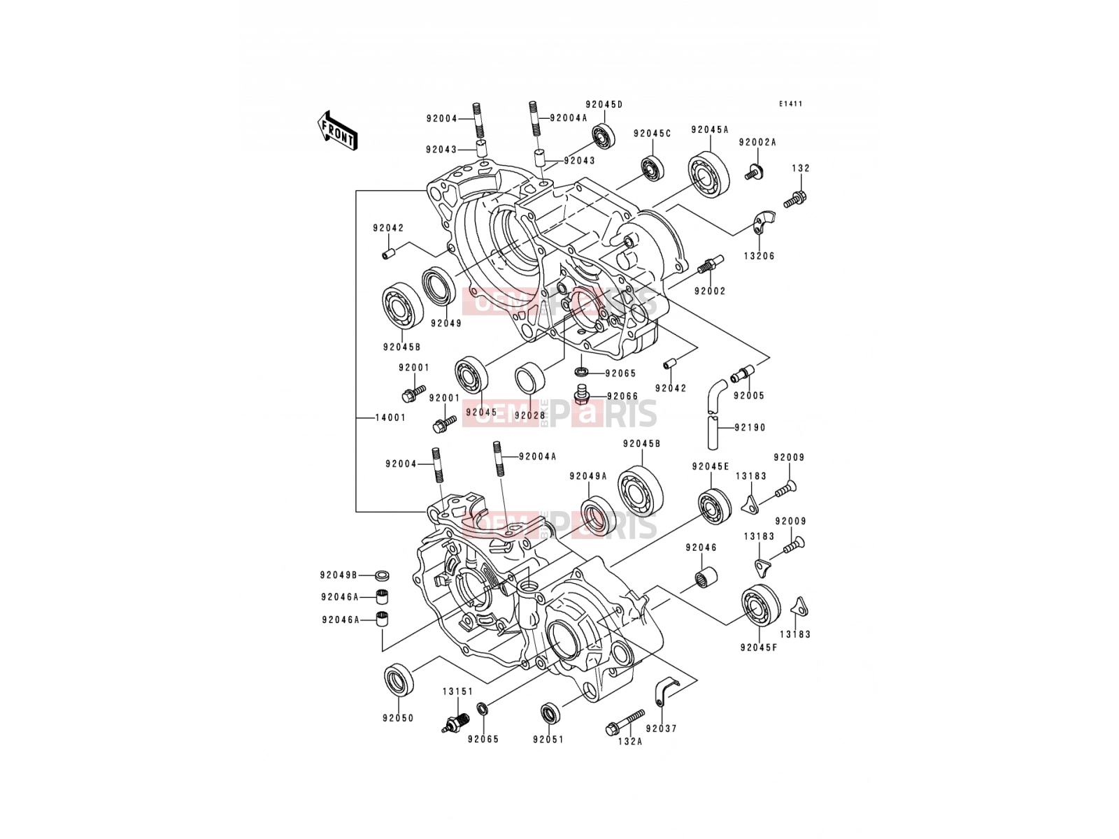 KAWASAKI 1992 Crankcase