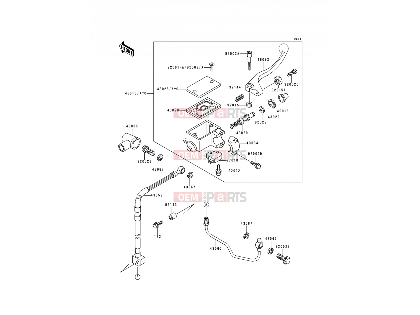 KAWASAKI 1992 Front Master Cylinder