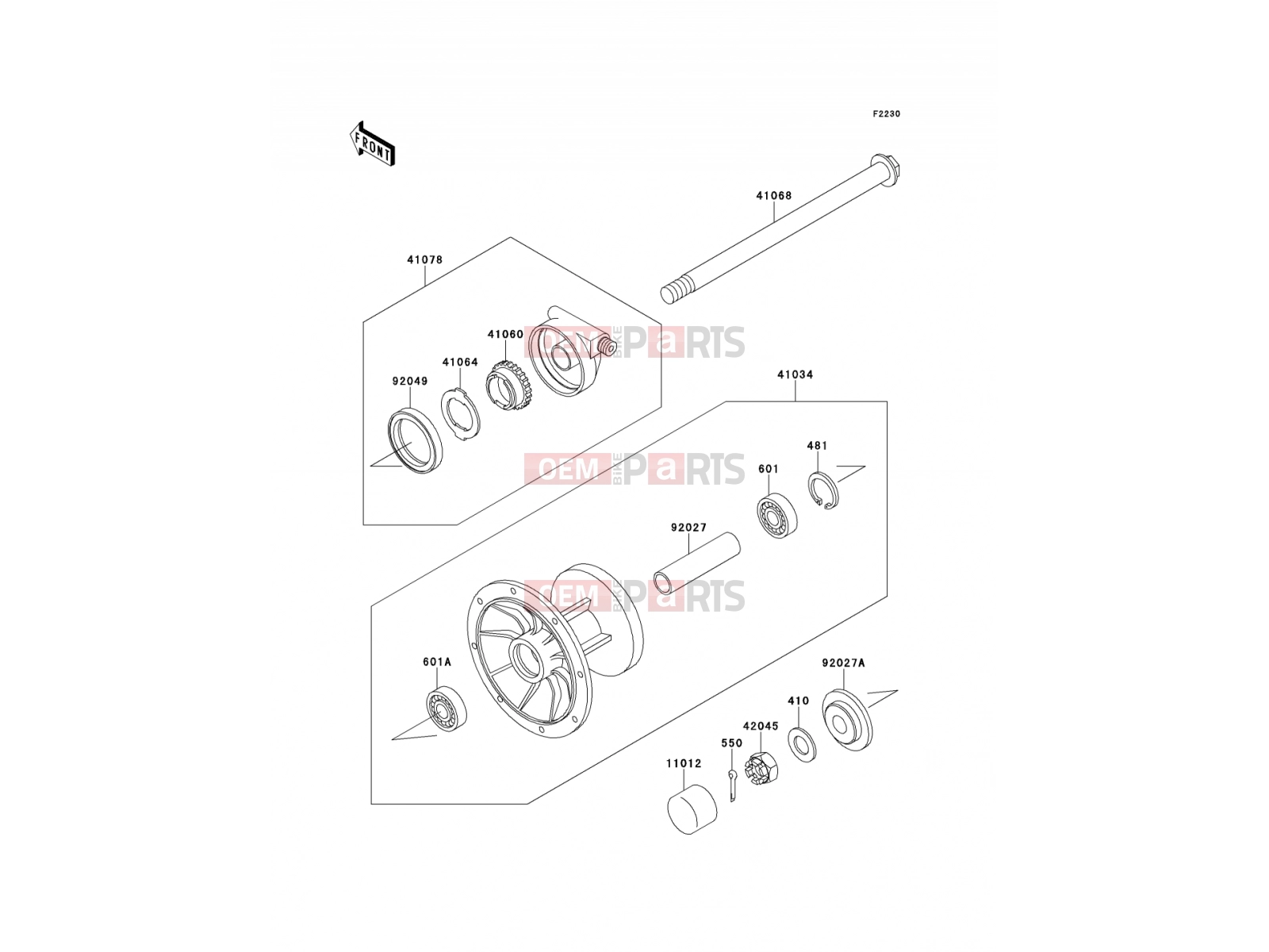 KAWASAKI 1992 Front Hub