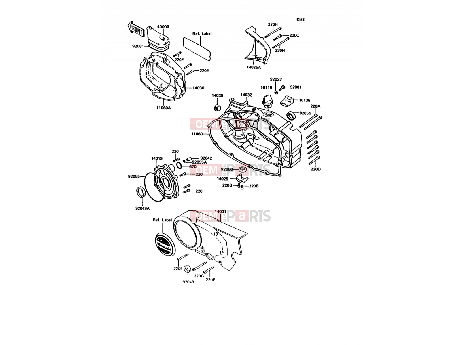 KAWASAKI 1994 Engine Cover(s)