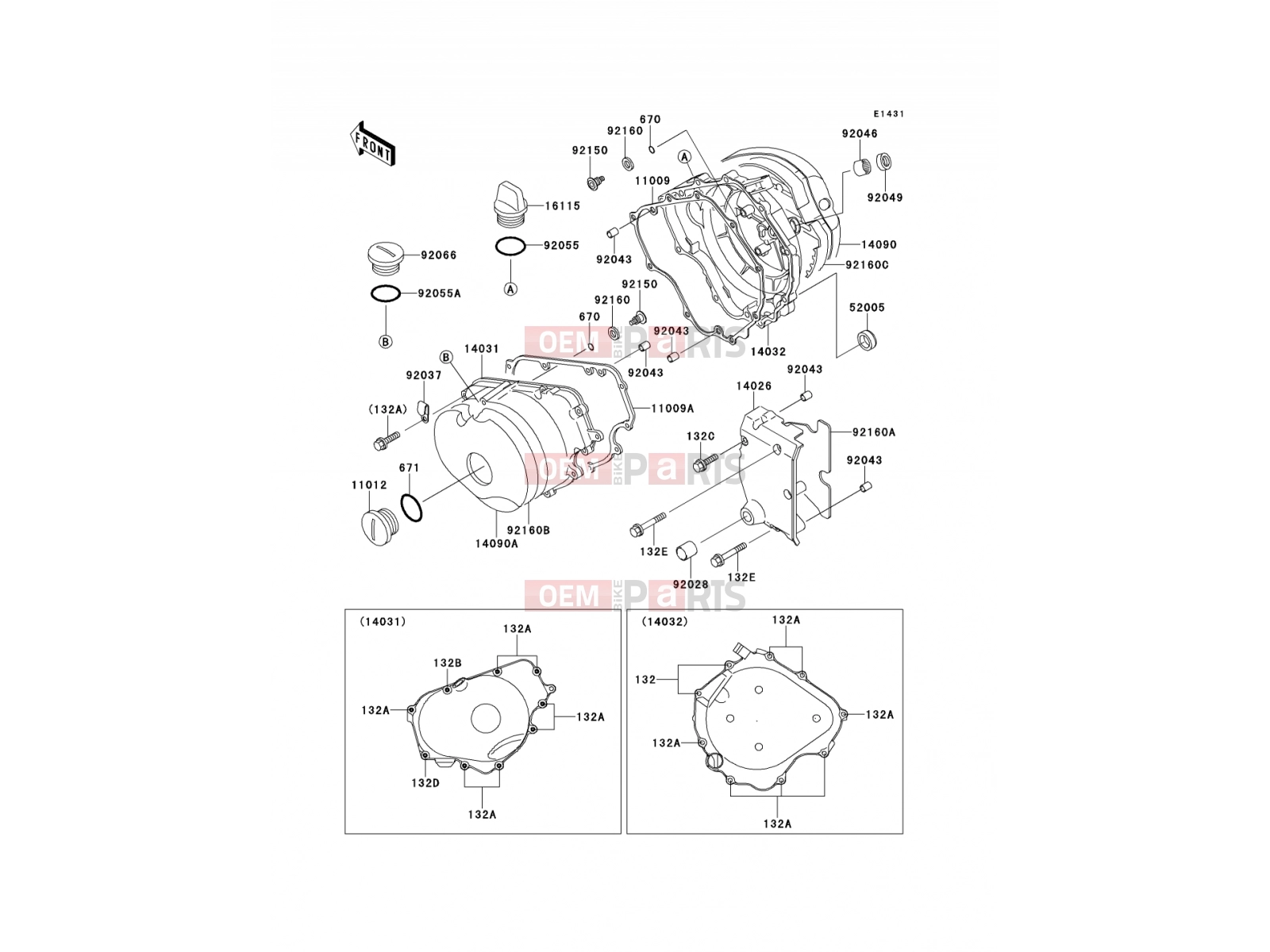 KAWASAKI 1996 Engine Cover(s)