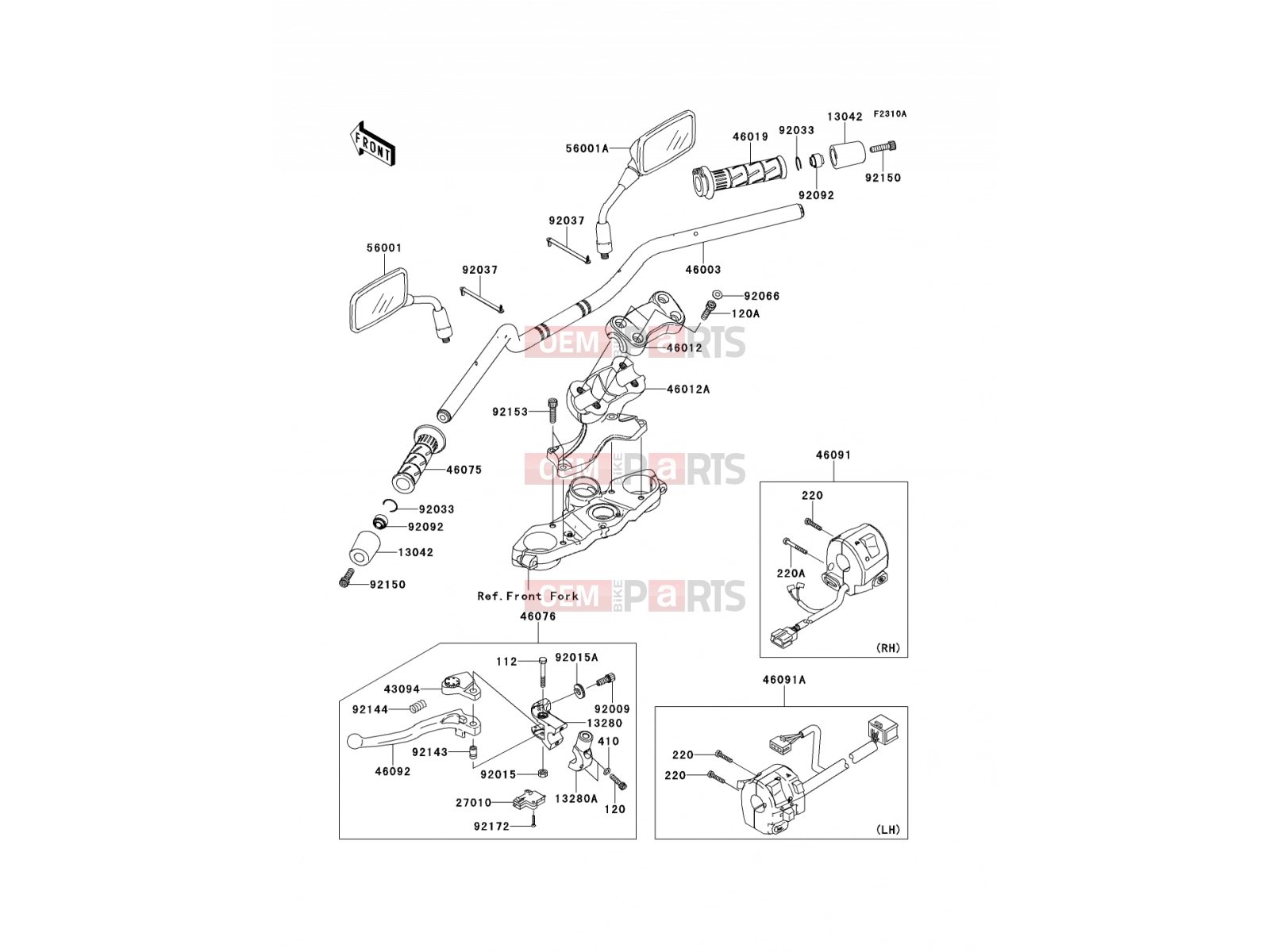 KAWASAKI 2009 Handlebar