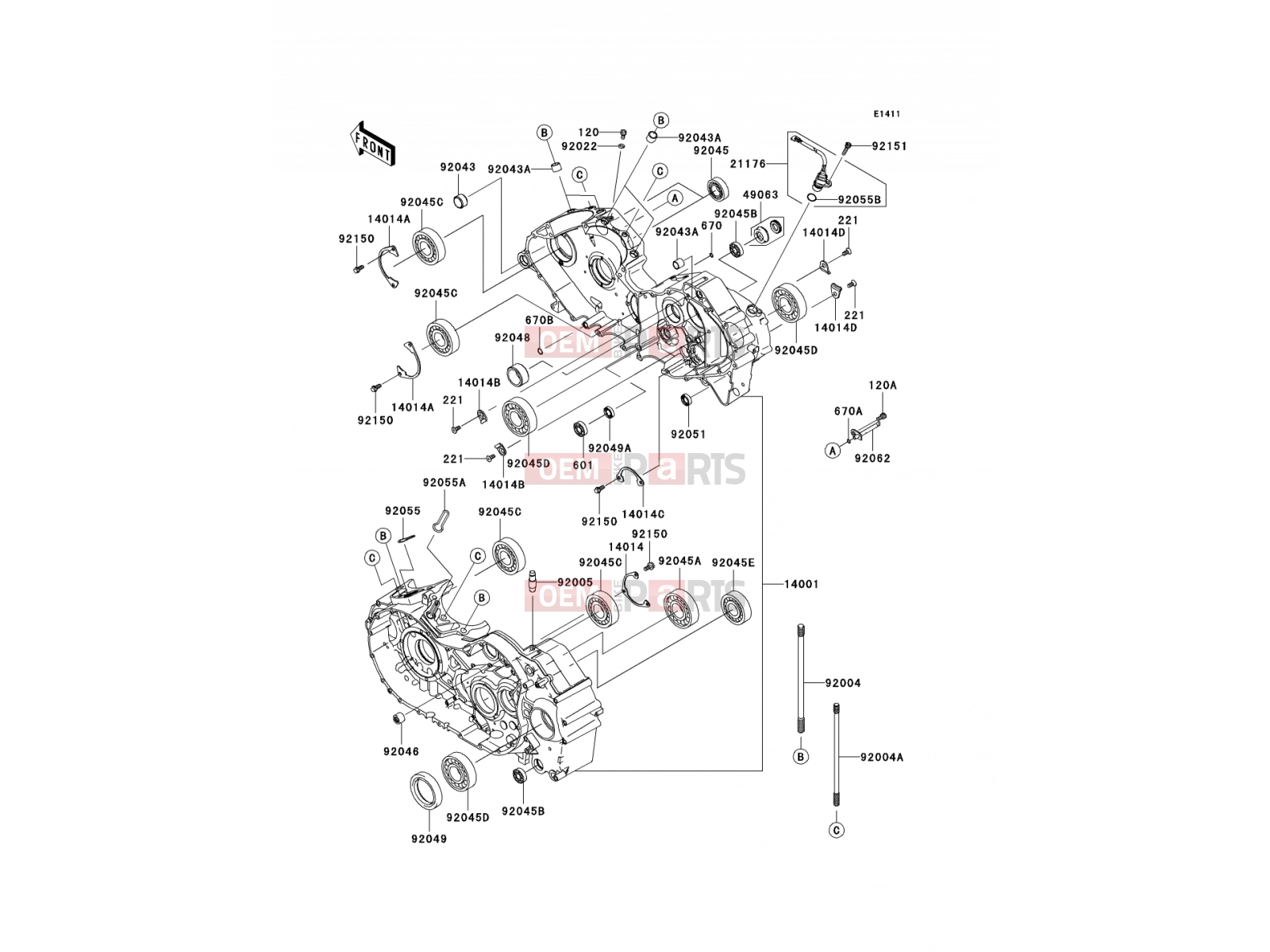 KAWASAKI 2009 Crankcase