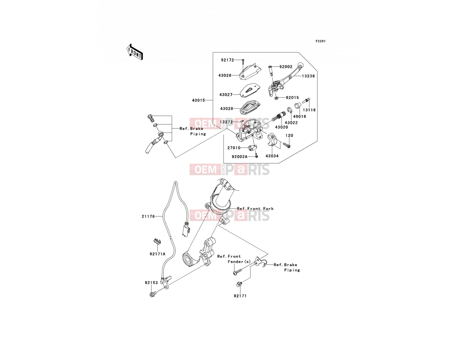 KAWASAKI 2010 Front Master Cylinder