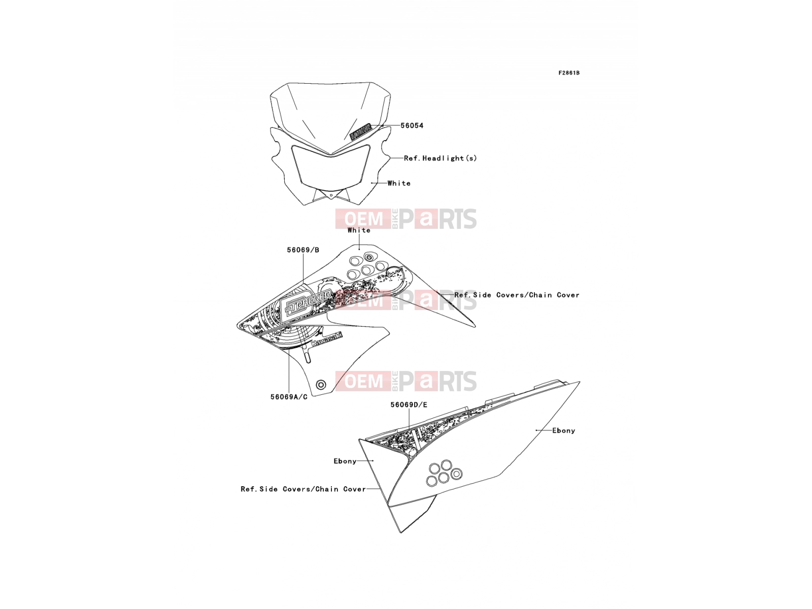KAWASAKI 2011 Decals(White)