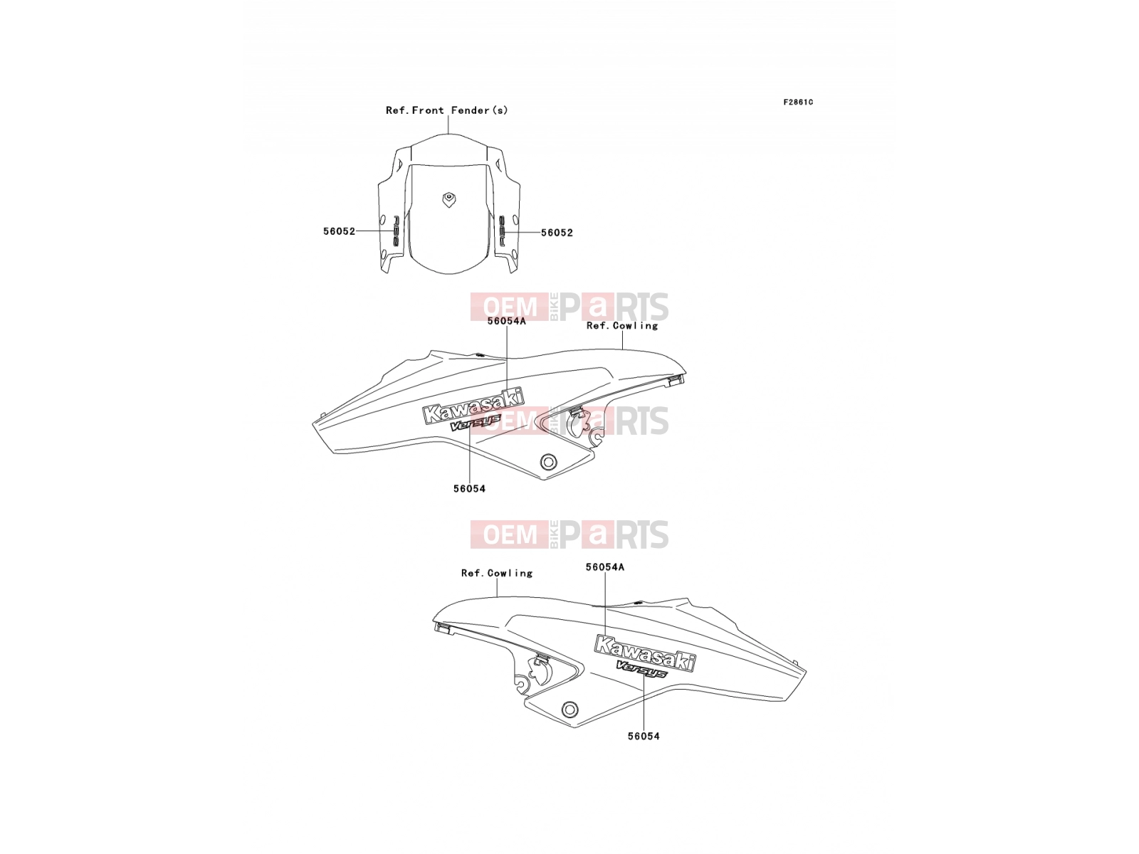 KAWASAKI 2011 Decals(Gray)
