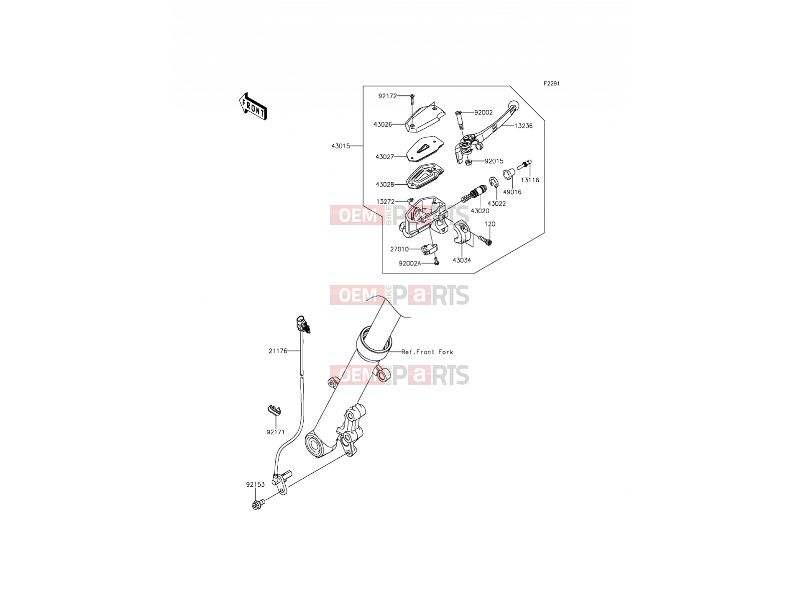 KAWASAKI 2012 Front Master Cylinder