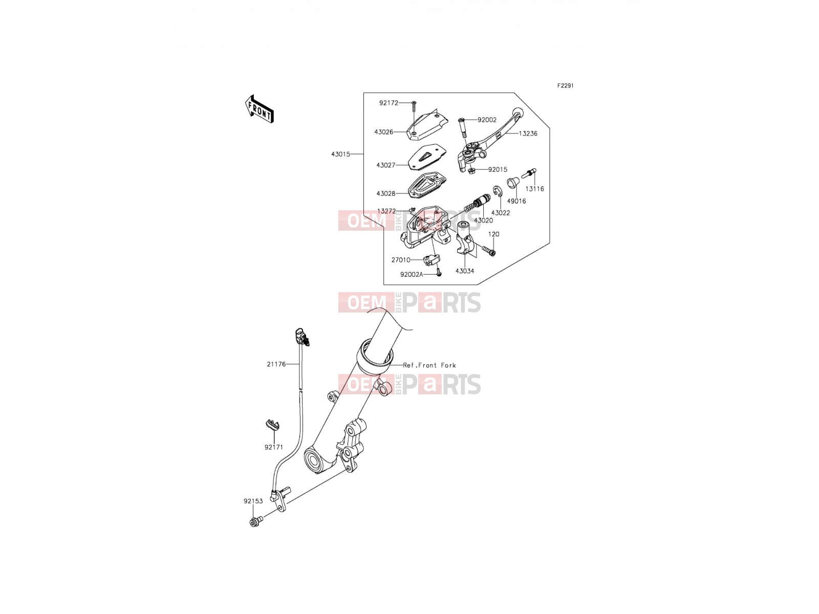 KAWASAKI 2012 Front Master Cylinder
