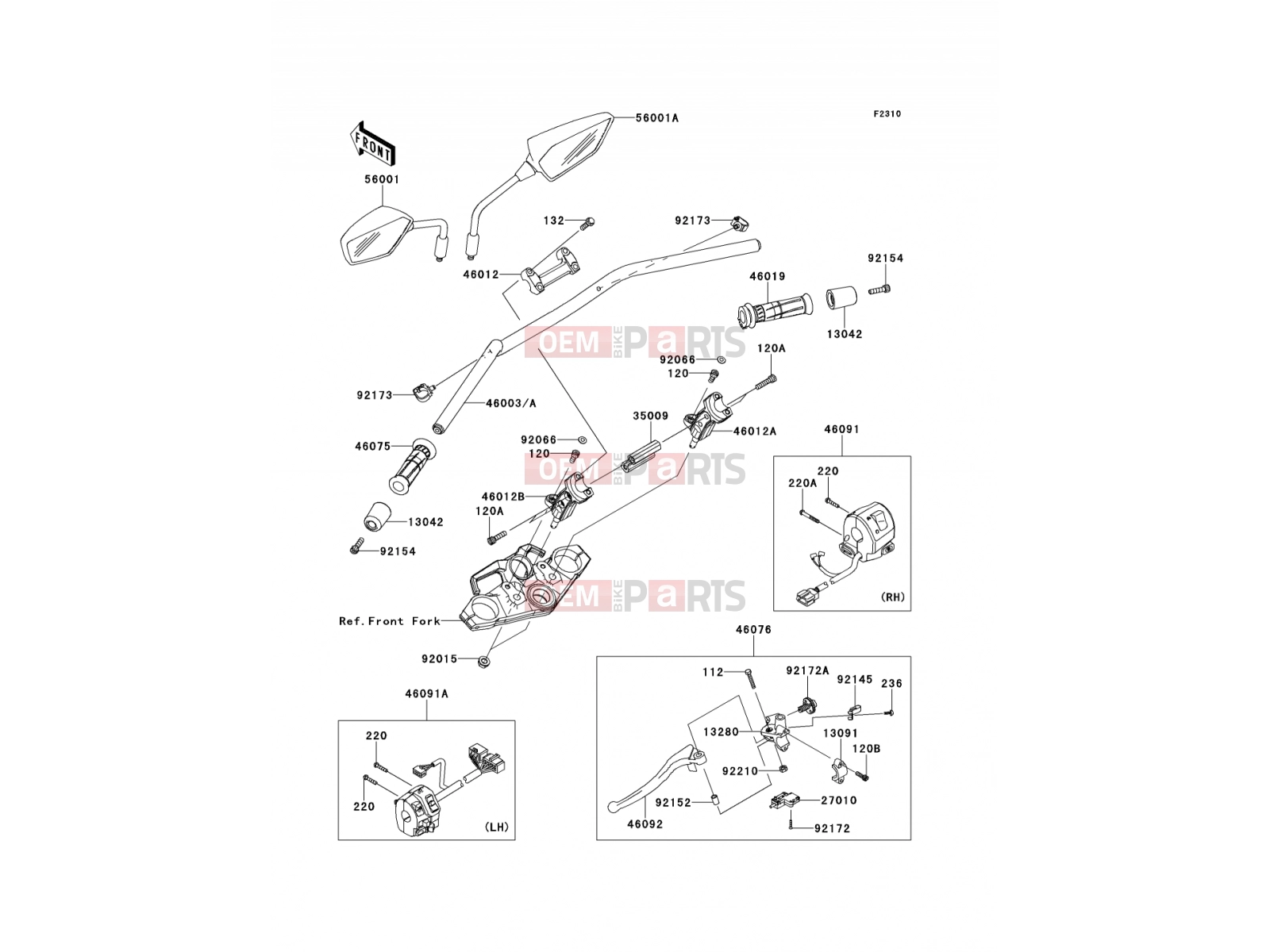 KAWASAKI 2012 Handlebar