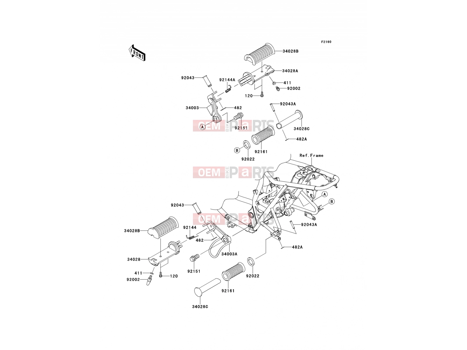 KAWASAKI 2013 Footrests