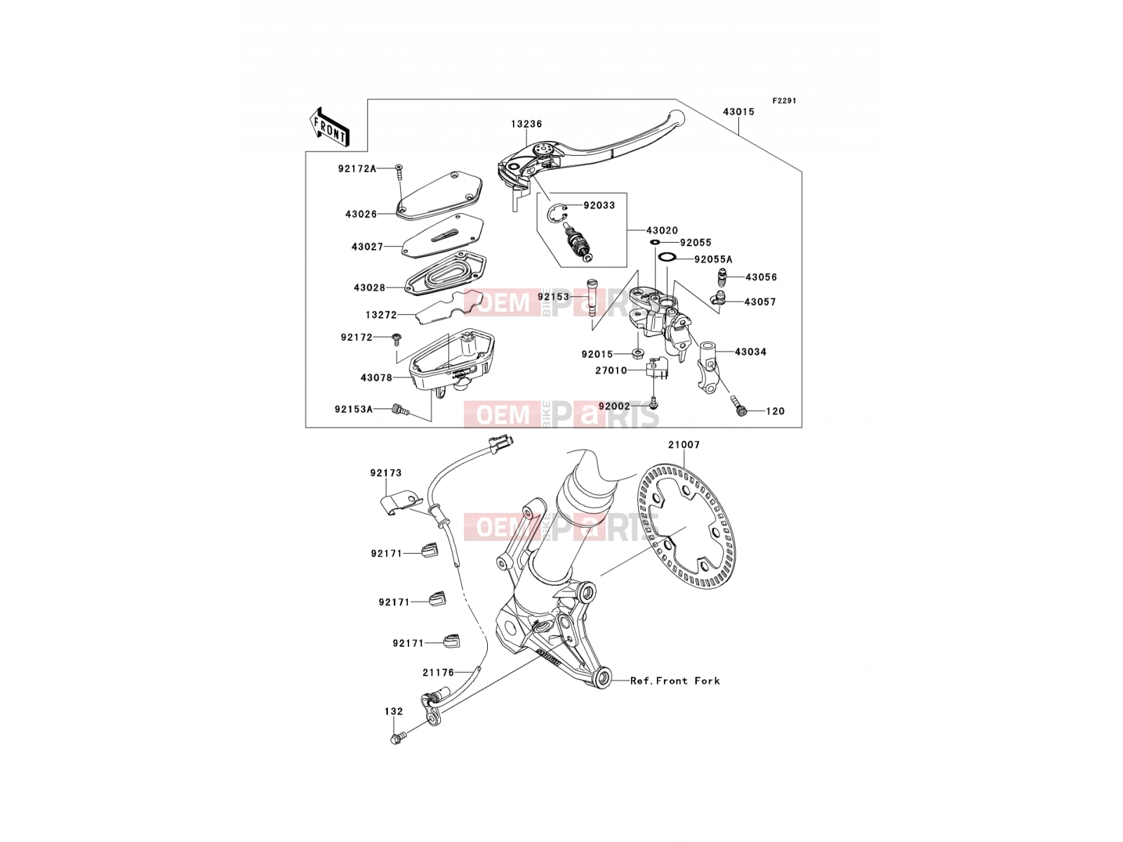 KAWASAKI 2013 Front Master Cylinder