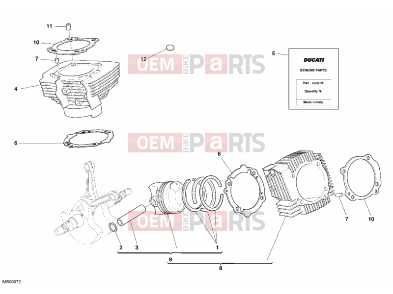 DUCATI 2007 Monster S2R 1000 CYLINDER - PISTON » ENGINE CASE