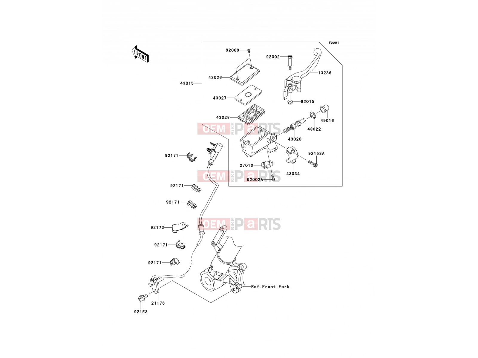 KAWASAKI 2014 Front Master Cylinder