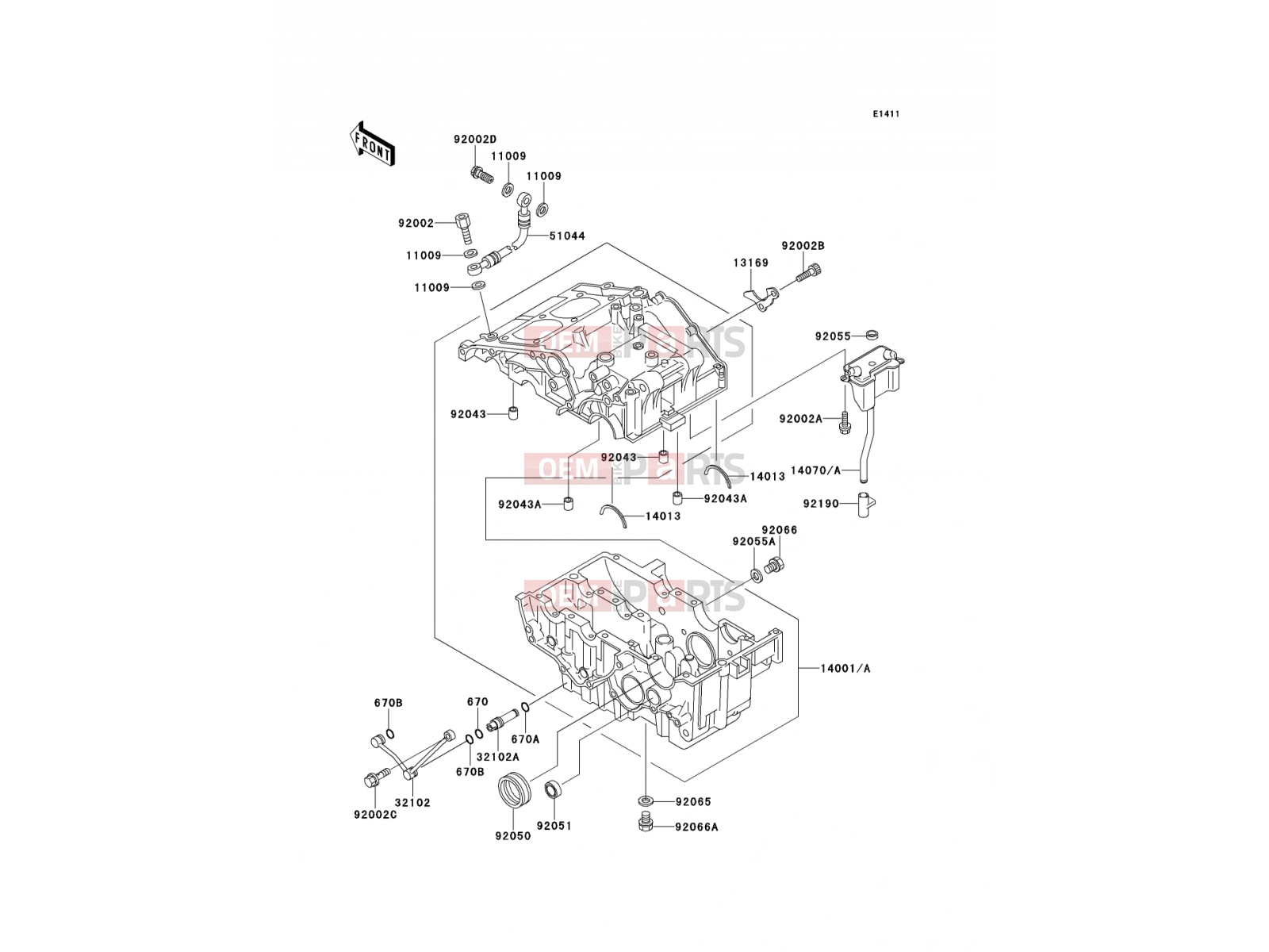 KAWASAKI 1993 Crankcase