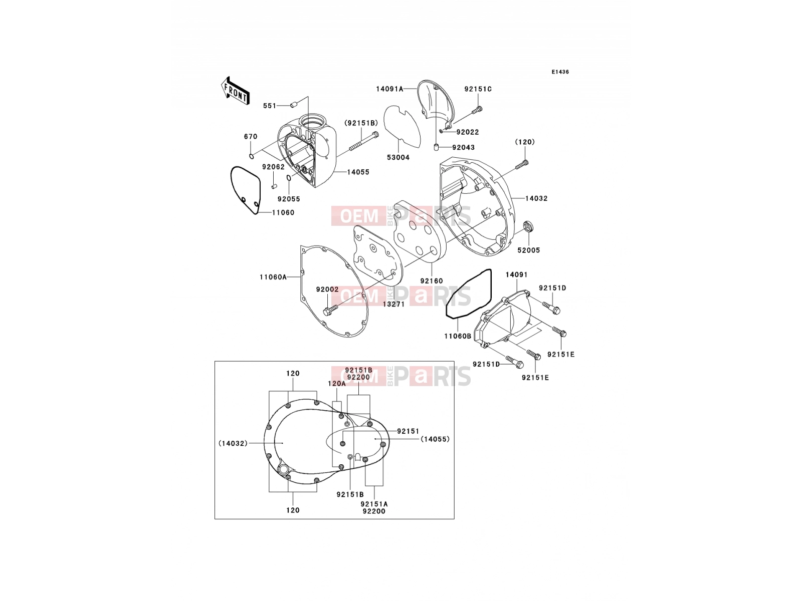 KAWASAKI 2004 Right Engine Cover(s)