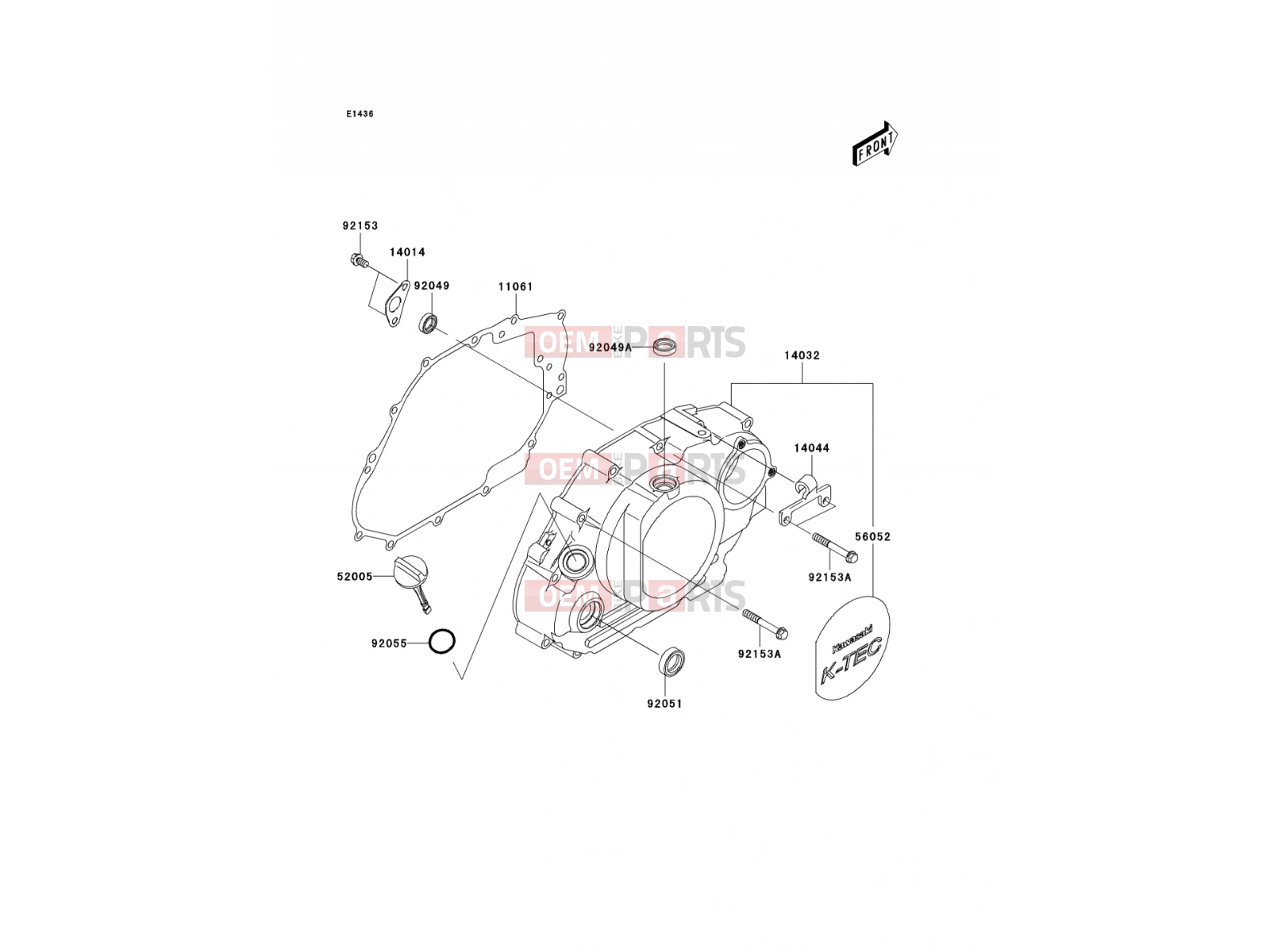 KAWASAKI 2005 Right Engine Cover(s)