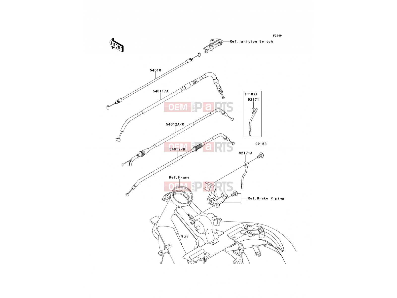 KAWASAKI 2007 Cables