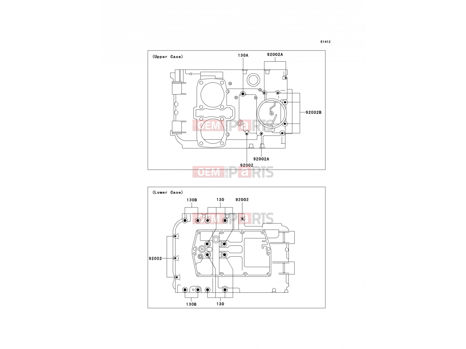 KAWASAKI 2007 Crankcase Bolt Pattern