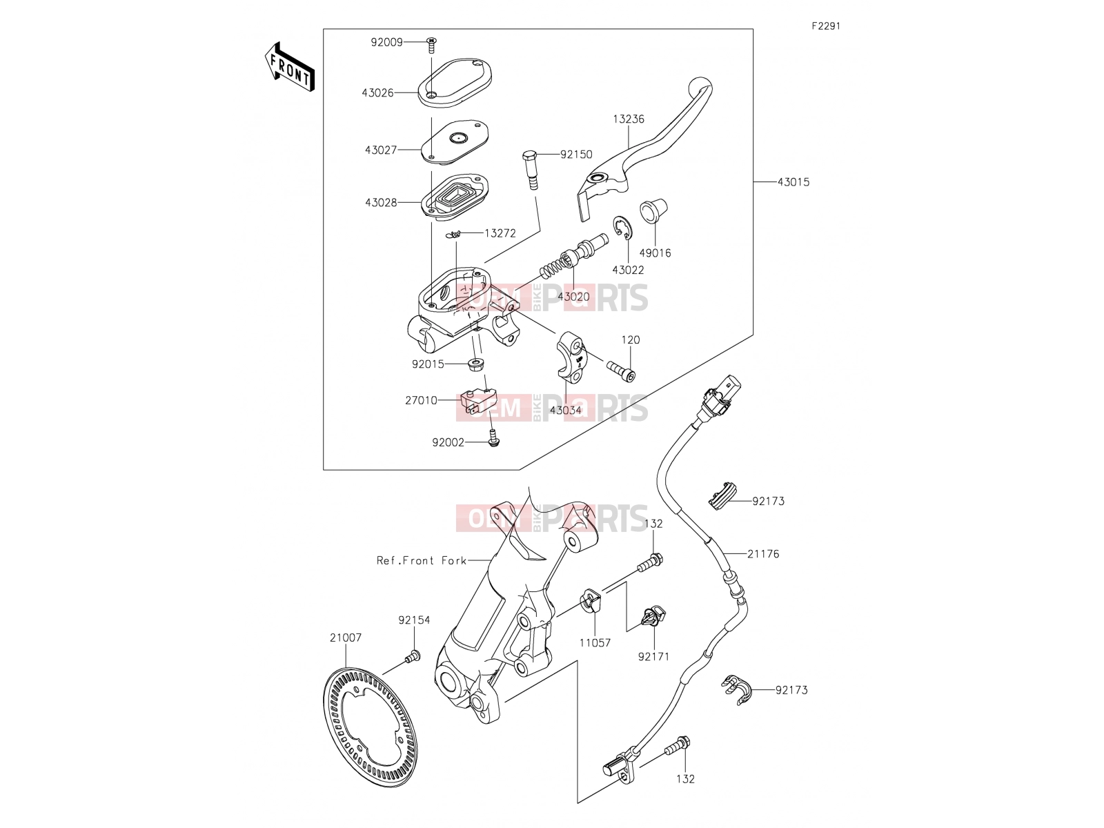 KAWASAKI 2019 Front Master Cylinder