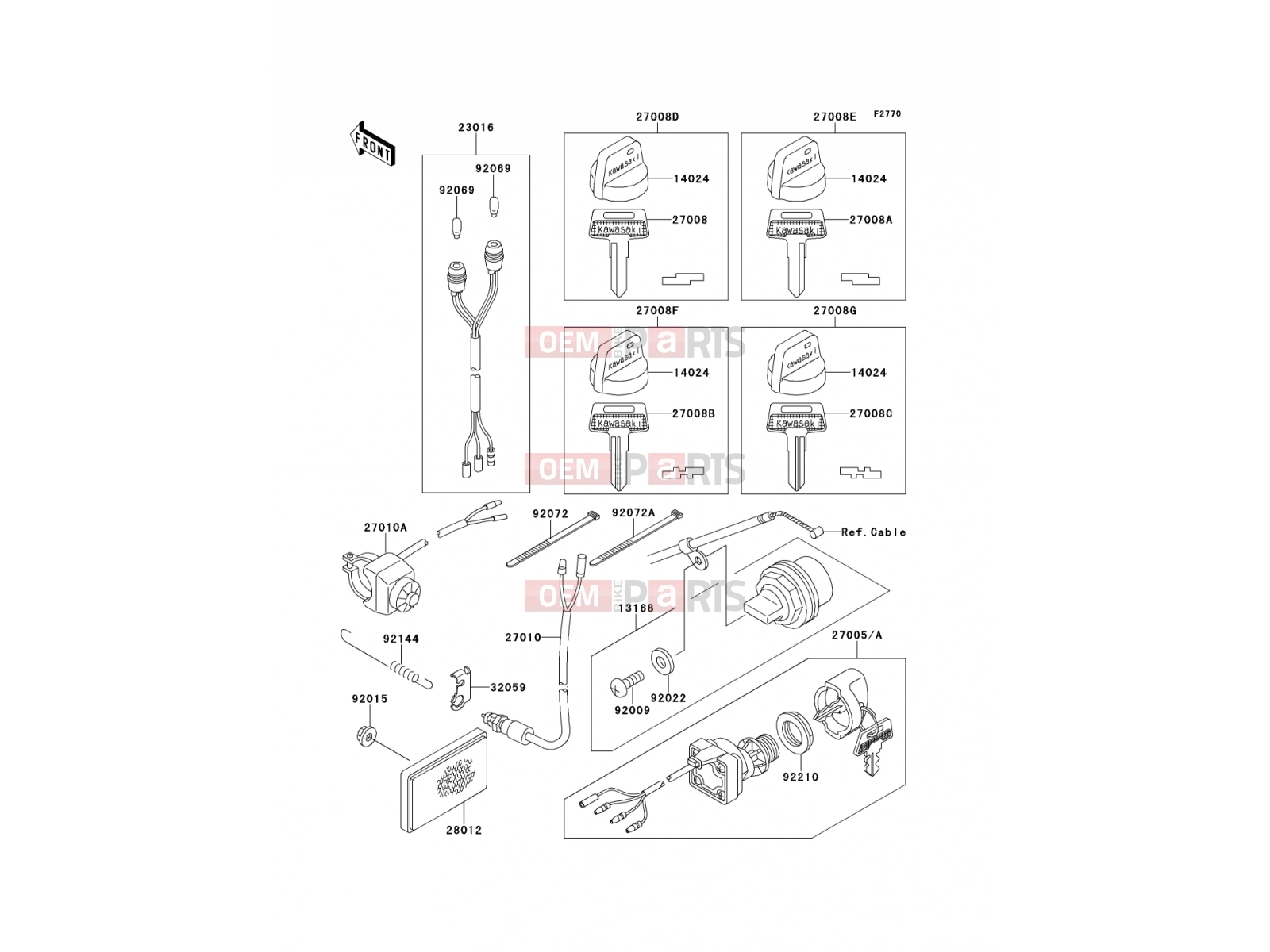 KAWASAKI 2000 Ignition Switch