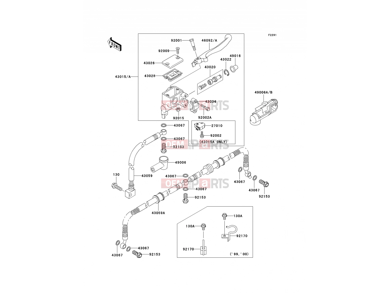 KAWASAKI 2000 Front Master Cylinder