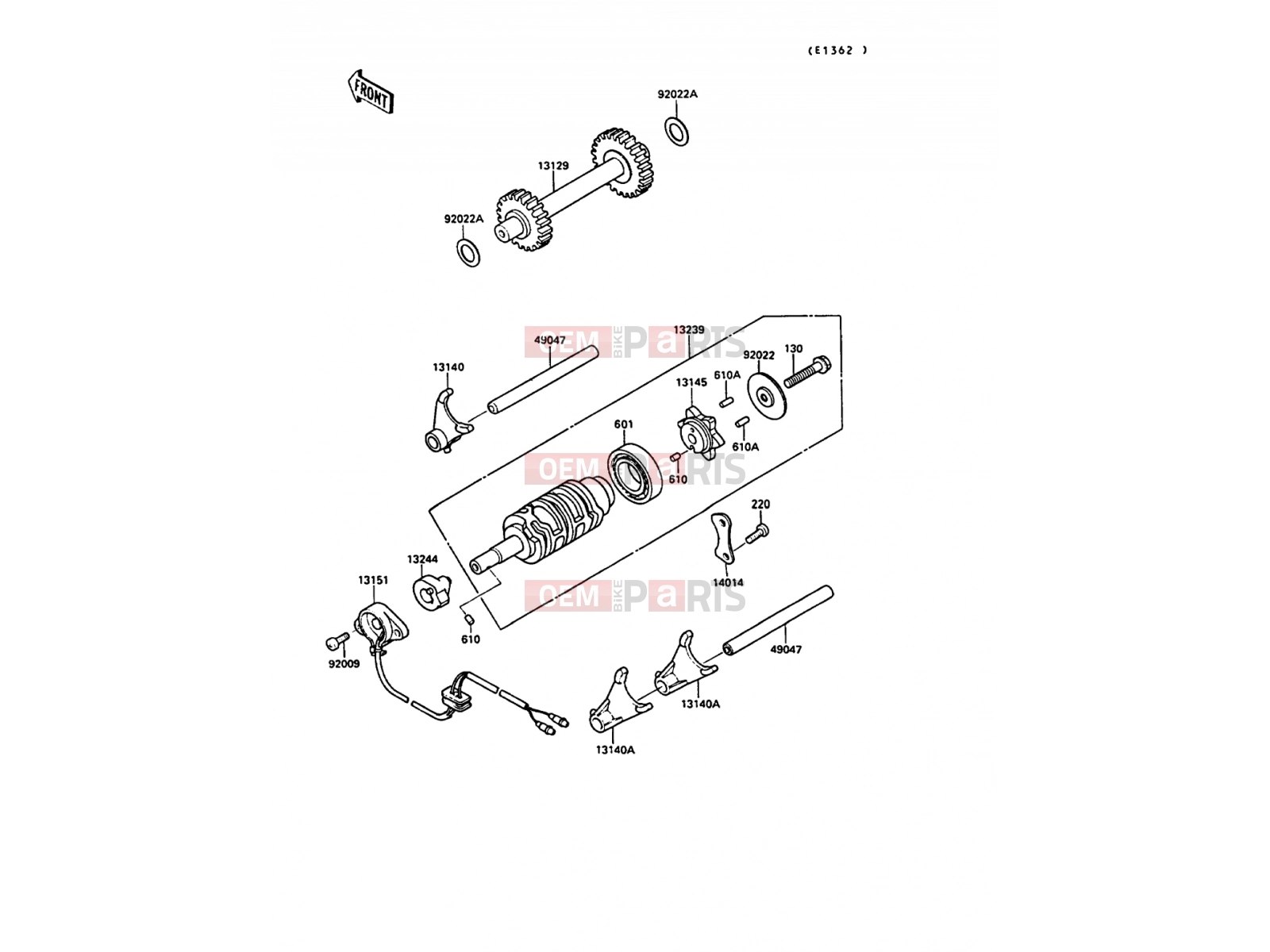 KAWASAKI 1990 Change Drum/Shift Fork