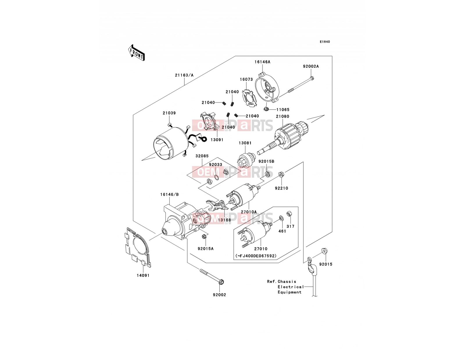 KAWASAKI 2010 Starter Motor