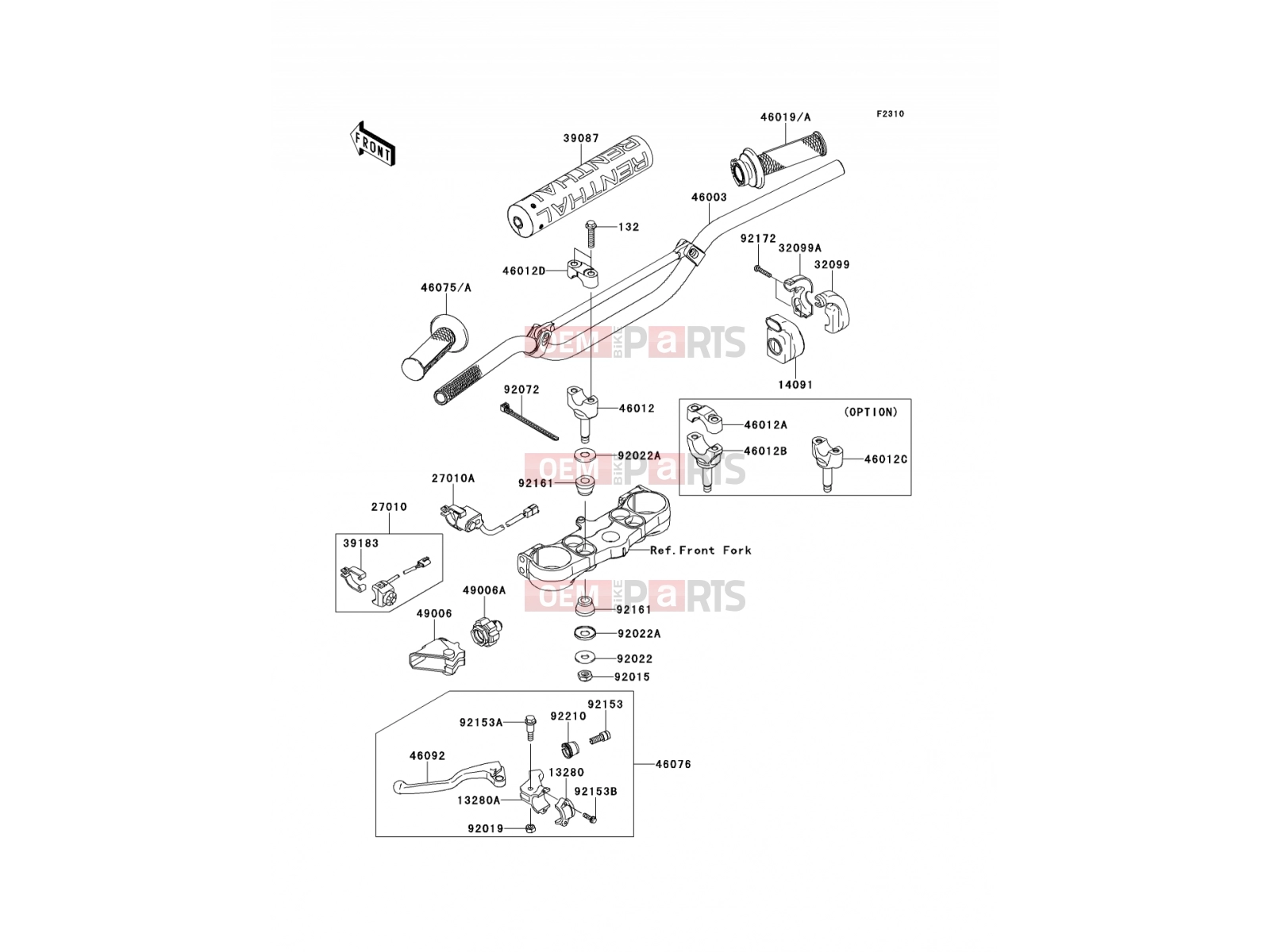 KAWASAKI 2013 Handlebar
