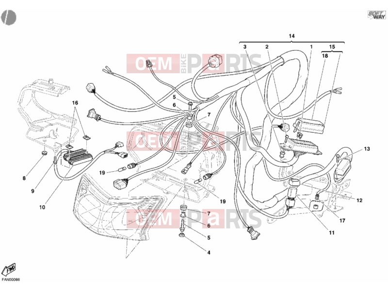 DUCATI 2007 Sporttouring ST3 CABLE HEADLIGHT » LIGHTING SYSTEM