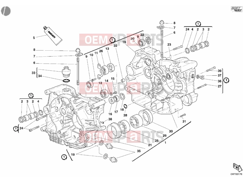 DUCATI 2007 Sporttouring ST3 CRANKCASE » ENGINE CASE