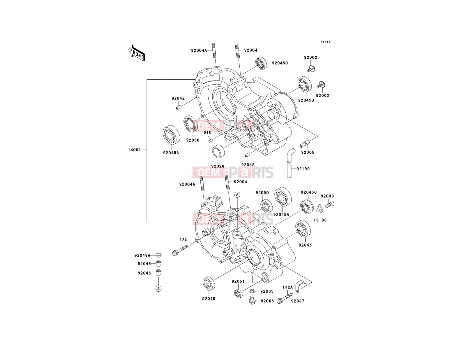 KAWASAKI 2000 Crankcase