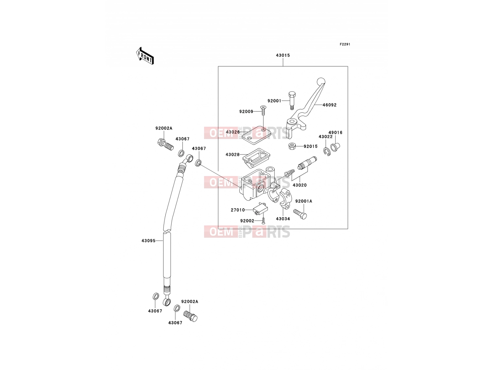 KAWASAKI 2000 Front Master Cylinder