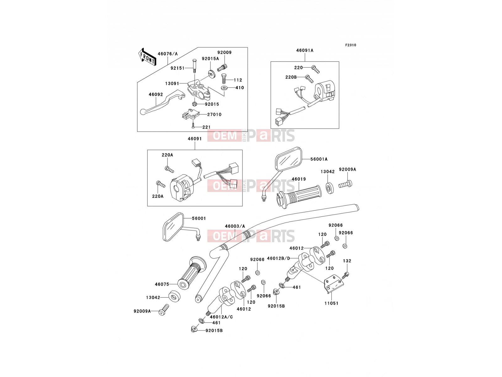 KAWASAKI 2000 Handlebar