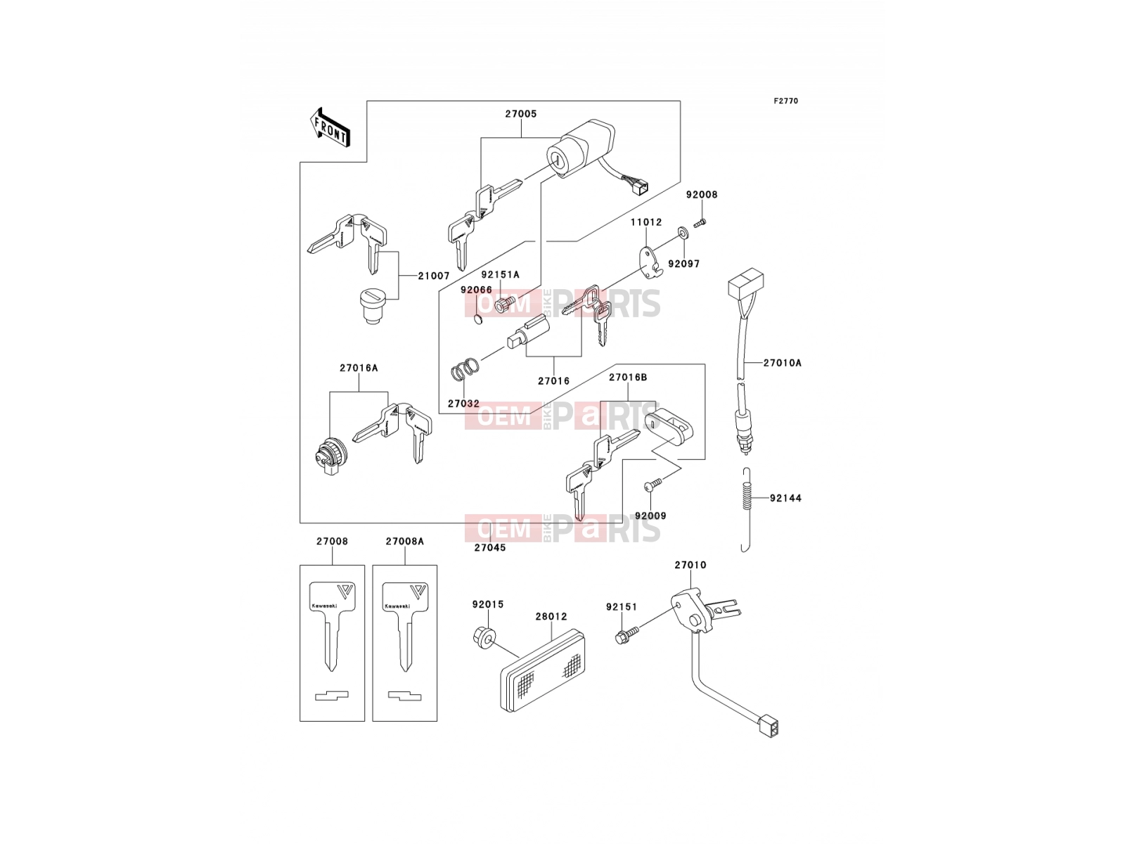 KAWASAKI 2000 Ignition Switch