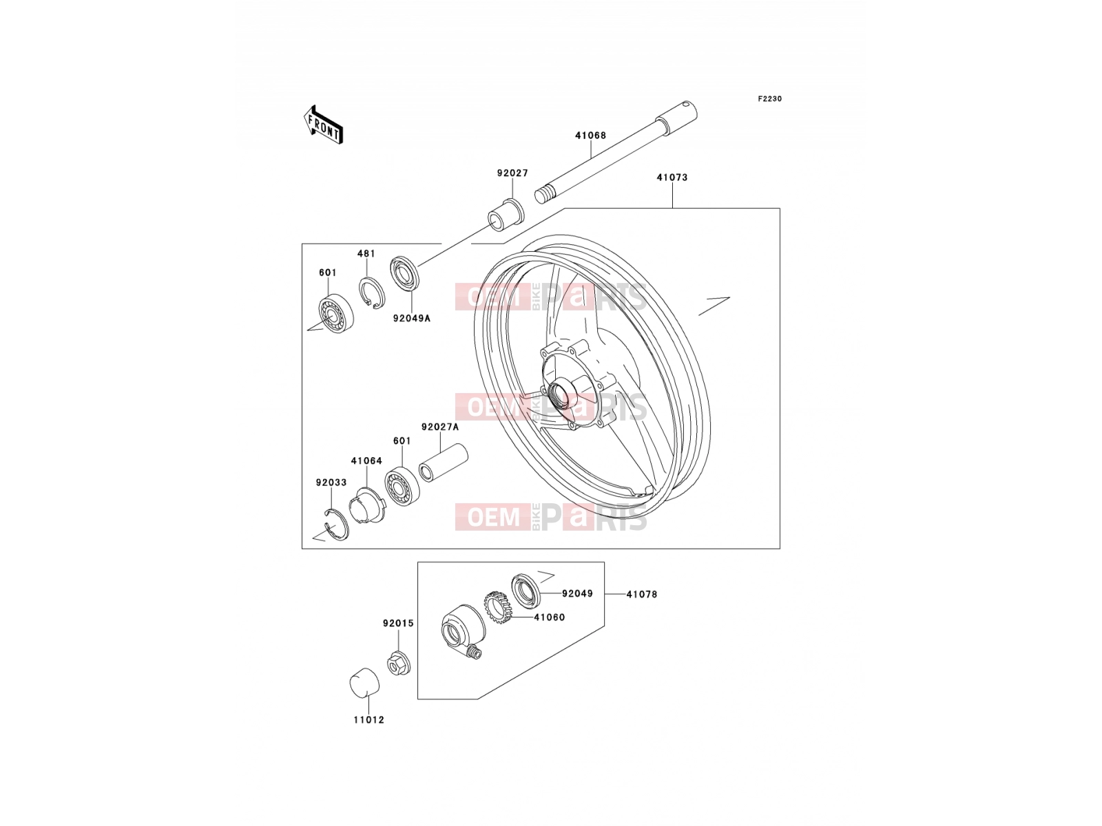 KAWASAKI 2000 Front Hub