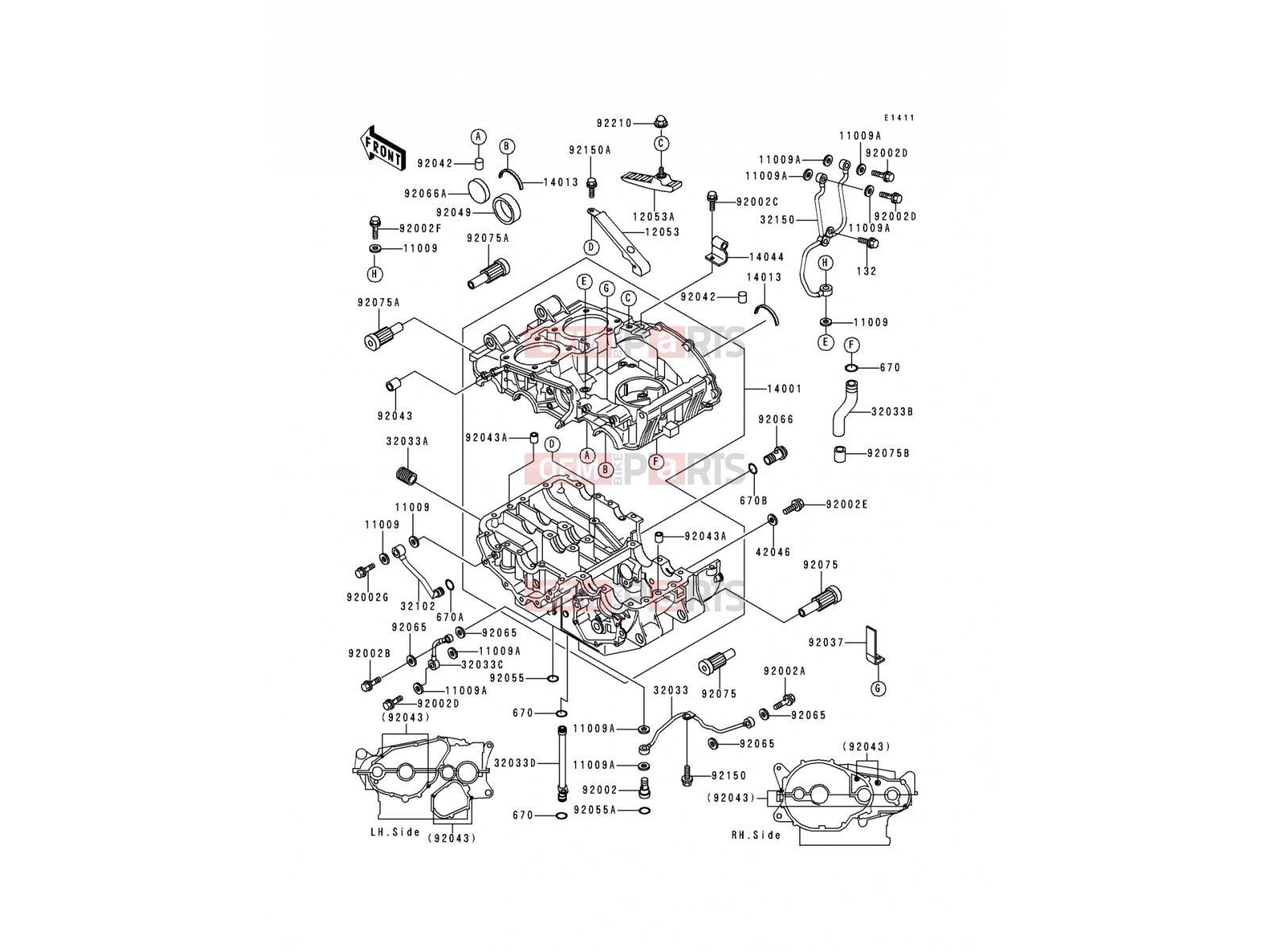 KAWASAKI 2000 Crankcase
