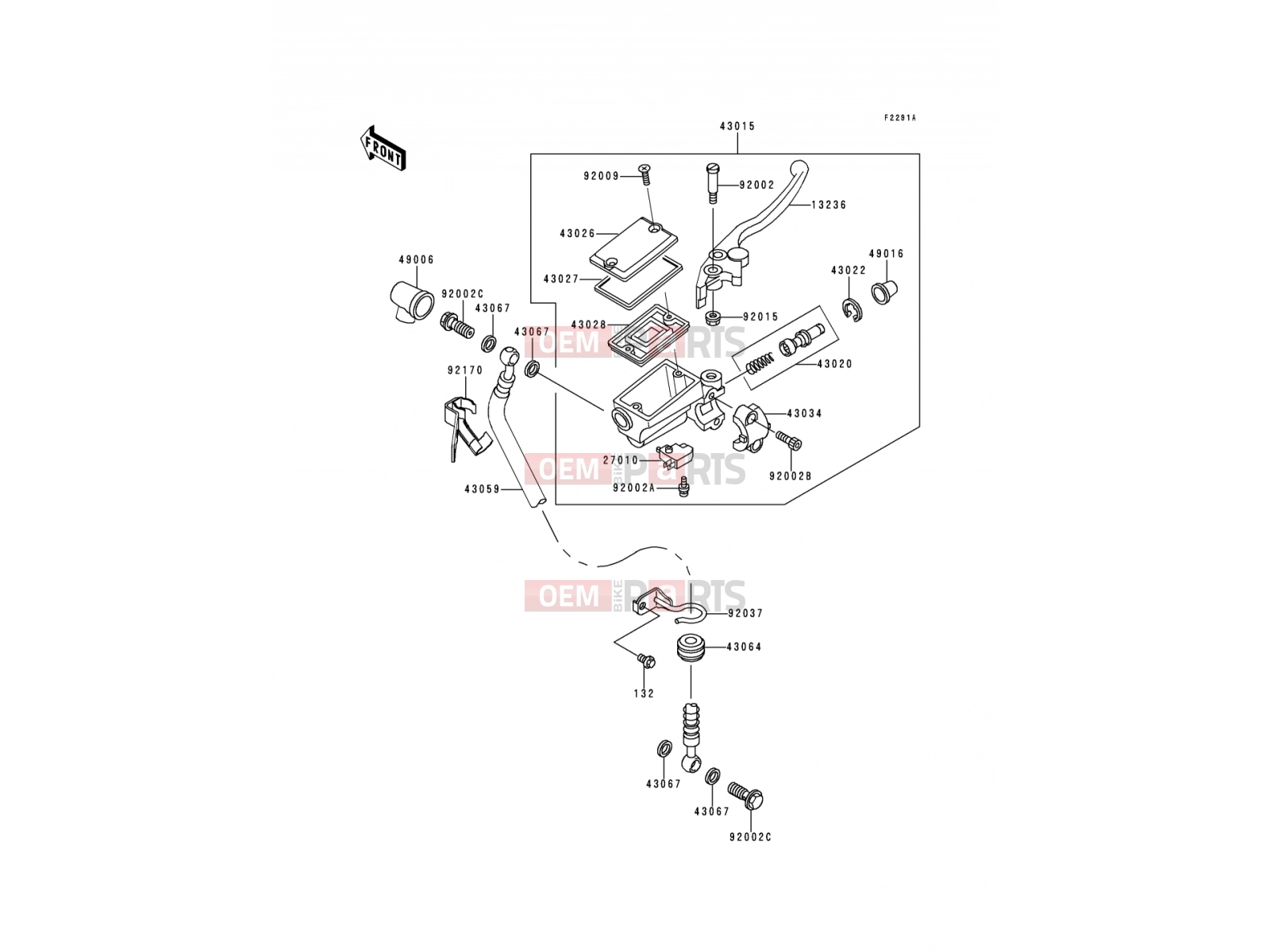 KAWASAKI 2000 Front Master Cylinder